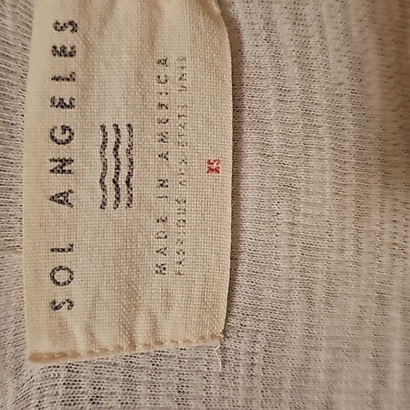 White Anthropologie Sol Angeles Deep V-Neck Tunic Sweater Top Whi… - Picture 6 of 9